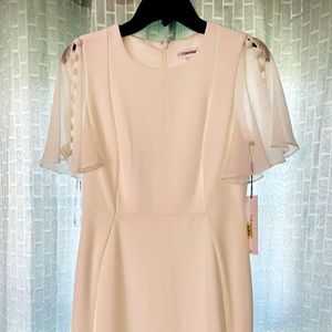Calvin Klein Solid White Pencil Dress